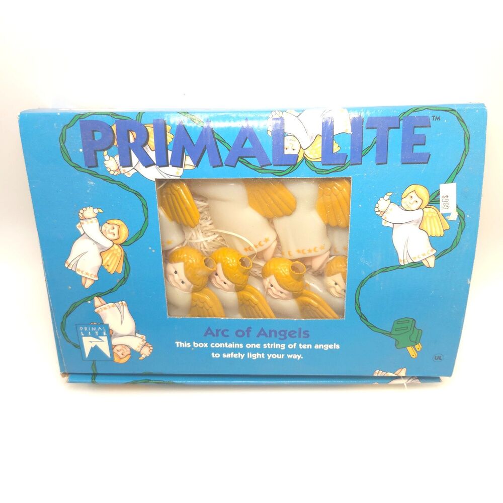 Vintage 1995 Primal Lite Arc of Angels Blow Mold Christmas Lights NOS NIB RARE